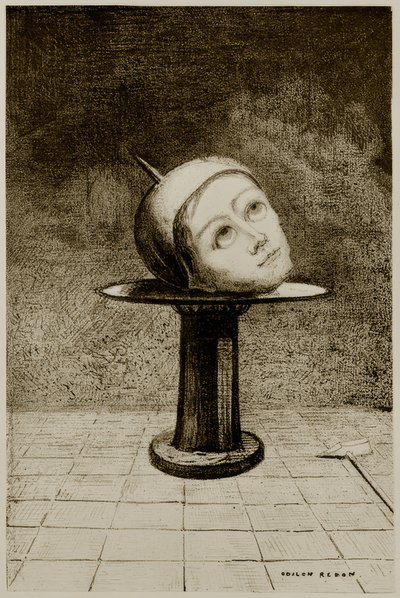 kabuk üzerinde by Odilon Redon