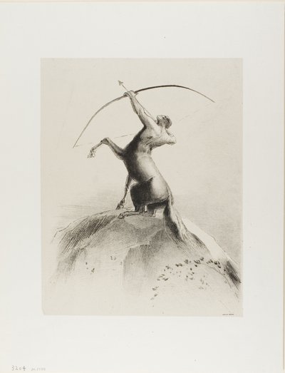 Bulutları Hedefleyen Centaur by Odilon Redon
