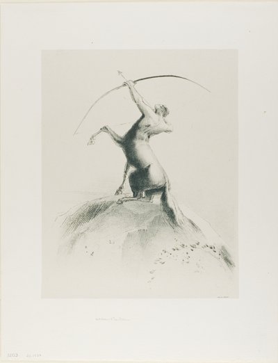 Bulutları Hedefleyen Centaur by Odilon Redon