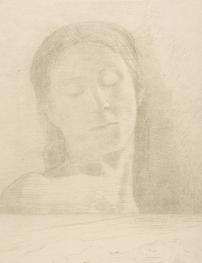 Kapalı gözler by Odilon Redon