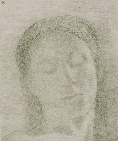 Kapalı Gözler, 1890 by Odilon Redon