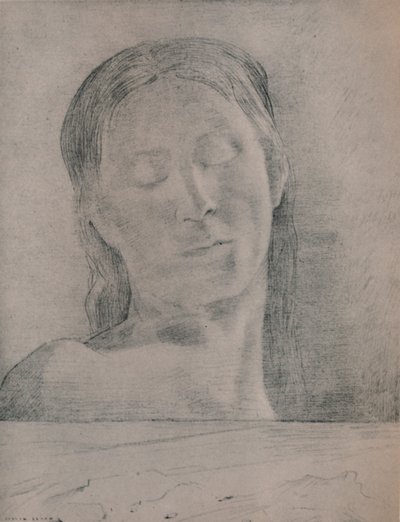 Kapalı Gözler, c.1890, 1946 by Odilon Redon