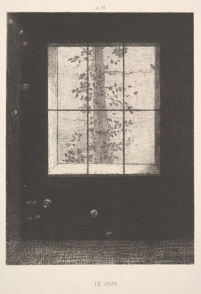 Day Le Jour, diziden, Düşler Şarkıları, plaka VI, 1891. by Odilon Redon