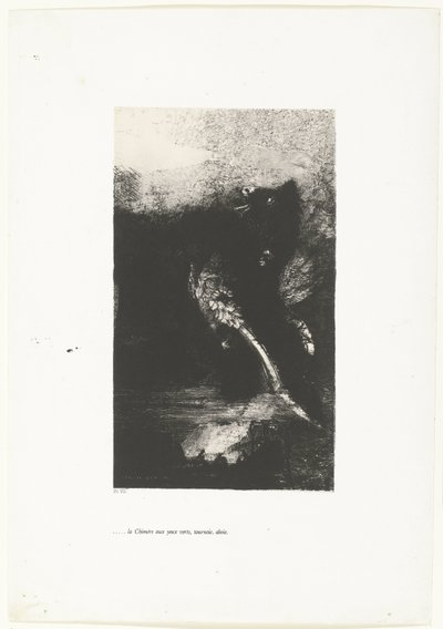 Yeşil gözlü Chimera, çığlık atıyor, dönüyor ...la Chimère aux yeux verts, tournoie, aboie (nesne üzerindeki başlık) Tentation de Saint-Antoine (1) (dizi adı) Aziz Anthony