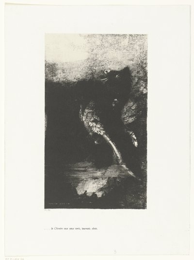 Yeşil gözlü Chimera, çığlık atıyor, dönüyor ...la Chimère aux yeux verts, tournoie, aboie (nesne üzerindeki başlık) Tentation de Saint-Antoine (1) (dizi adı) Aziz Anthony