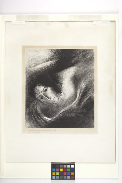 Ve Onları Baştan Çıkaran Şeytan (Çin aplikeli kağıt üzerine taşbaskı) by Odilon Redon
