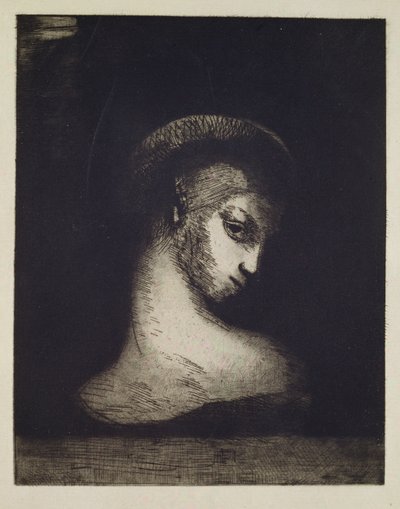 kadın kafa by Odilon Redon