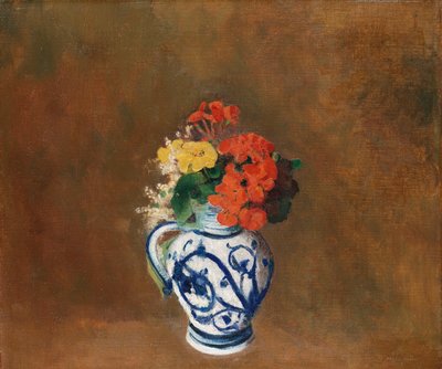 Mavi Vazoda Çiçekler, 1900 dolayları by Odilon Redon