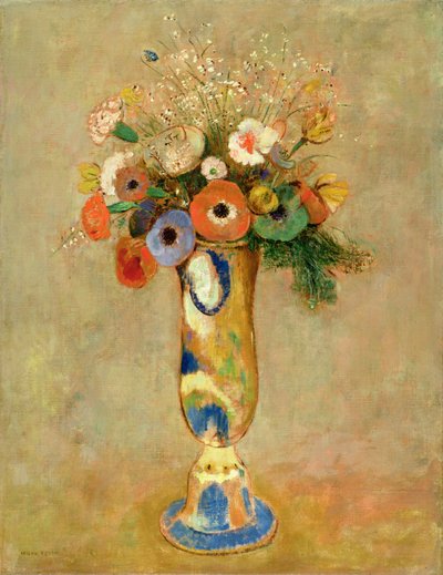 Boyalı Vazoda Çiçekler by Odilon Redon