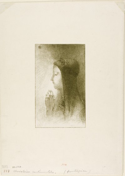 Ferdinand Hérold tarafından Chevaleries Sentimentales için ön eser, 1893 by Odilon Redon