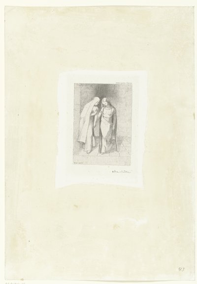 gizemli konuşma Entretien mystique (nesne üzerindeki başlık) by Odilon Redon