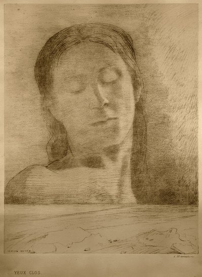 Kapalı gözler by Odilon Redon