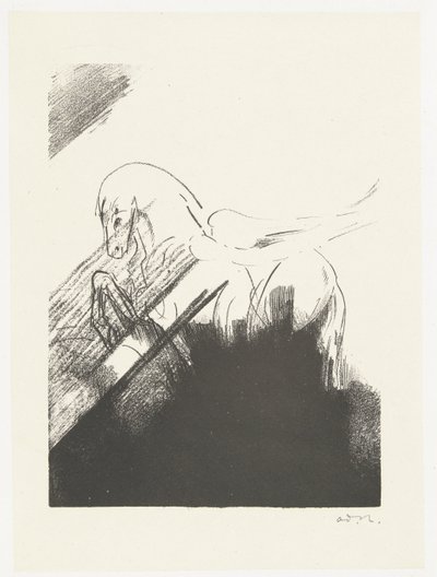 kanatlı at cheval ailesi by Odilon Redon
