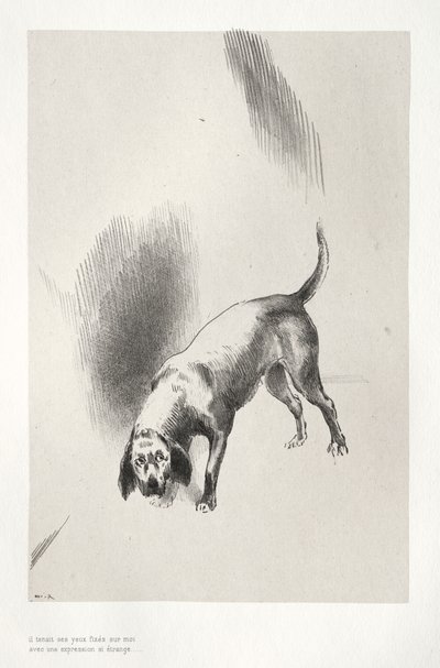 Çok Garip Bir İfadeyle Gözlerini Bana Sabitledi by Odilon Redon