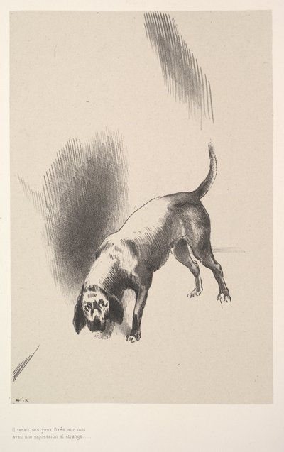 Çok tuhaf bir ifadeyle gözlerini üzerime dikti, 1896. by Odilon Redon