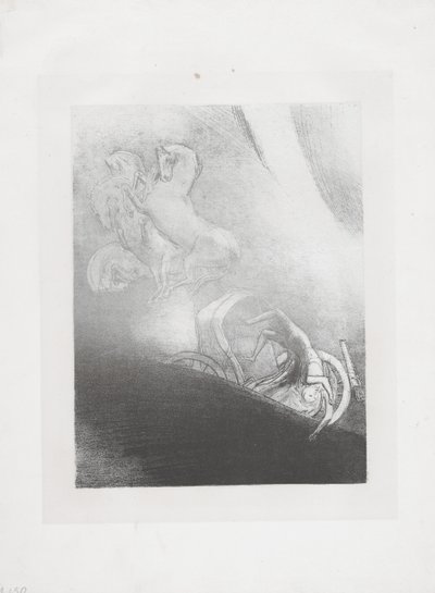 Uçuruma düşer... by Odilon Redon