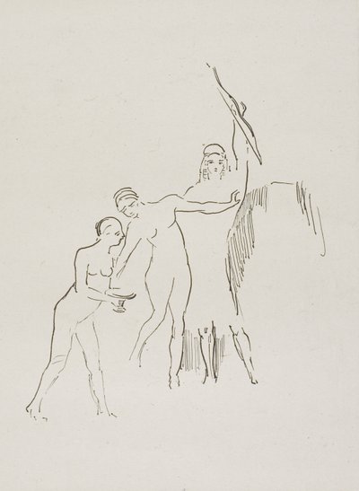 Hemen Üç Tanrıça Ortaya Çıkıyor, plaka 11 / 24 by Odilon Redon