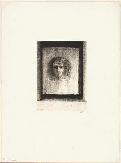 Bir Peçeydi, Bir Damgaydı, plaka 1 / 6 by Odilon Redon