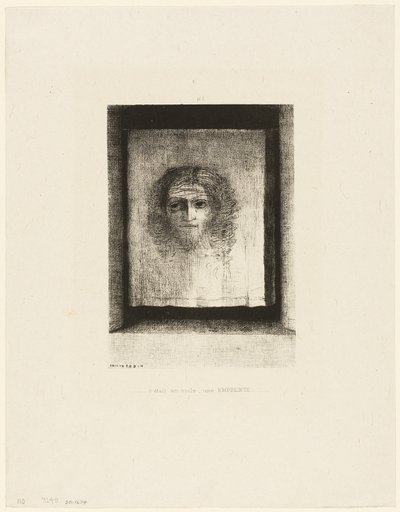Bu bir Peçeydi, bir Damga, plaka 1/6 by Odilon Redon