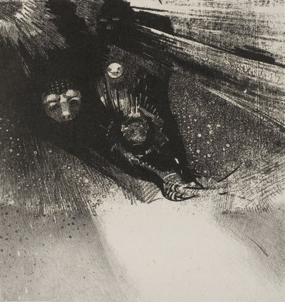 Larva Çok Kansız ve Çok İğrenç, plaka 5 / 6 by Odilon Redon