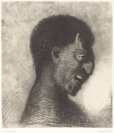 alaycı gülümseme ile Satyr by Odilon Redon