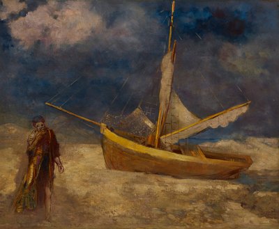 yabancılaşmış balıkçı by Odilon Redon
