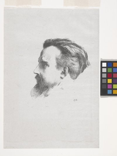 Maurice Denis (çine uçucu kağıt üzerine litografi) by Odilon Redon