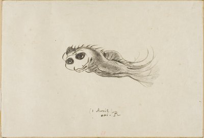 Fransız Litografçılar için Akşam Yemeği Menüsü, 1 Nisan 1887 by Odilon Redon