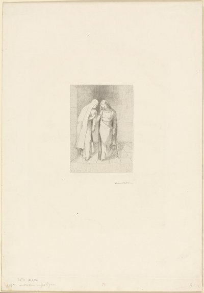 mistik konuşma by Odilon Redon