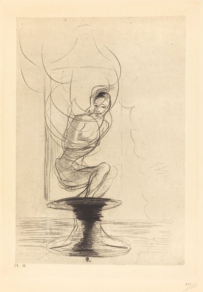Bazen insan eski bir anı şişesi bulur, bu nedenle tüm yaşamda geri dönen bir ruh çıkar. by Odilon Redon