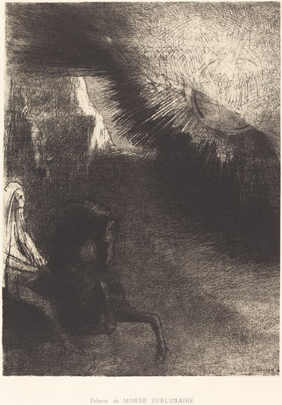 Ay altı dünyanın yolcusu by Odilon Redon