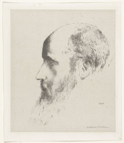 Edouard Vuillard'ın Portresi by Odilon Redon