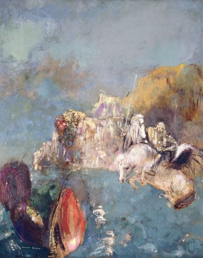 Aziz George ve Ejderha, 1909-1910 by Odilon Redon