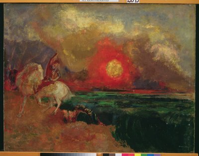 Aziz George ve Ejderha by Odilon Redon