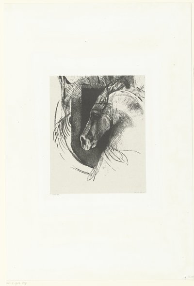 Battlehorse Le Courcier (nesne üzerindeki başlık) by Odilon Redon