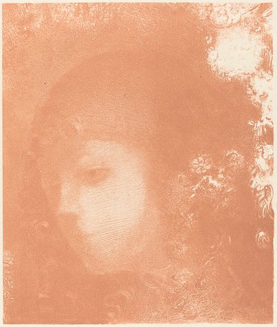 Çiçekli Bir Çocuğun Başı by Odilon Redon