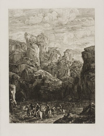 Ford: Atlılarla Manzara by Odilon Redon