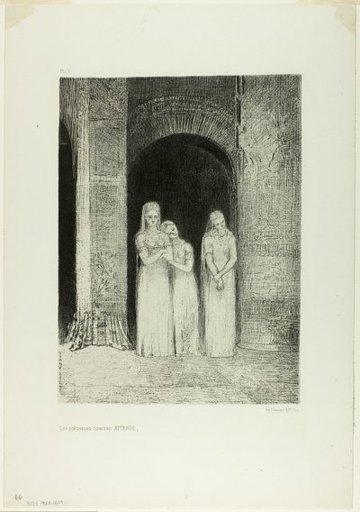 Rahibeler Bekliyorlardı, Geceden by Odilon Redon