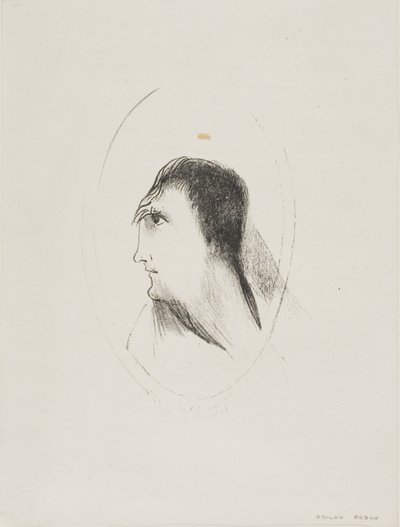 [The] Frontal [Kemiğin] Genişliği ve Düzlüğü, plaka 6 / 6 by Odilon Redon
