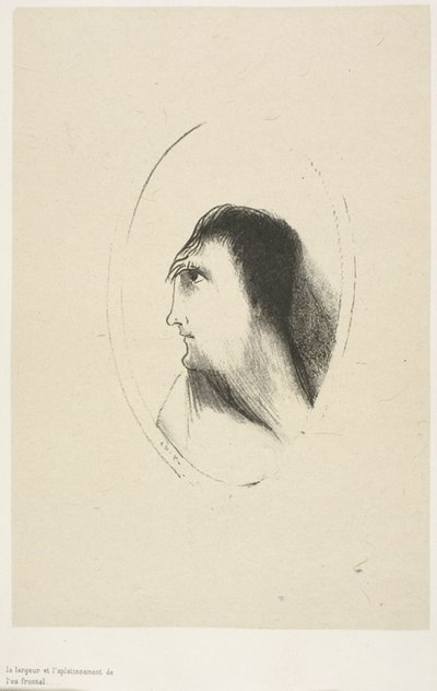 [The] Frontal [Kemiğin] Genişliği ve Düzlüğü, plaka 6 / 6 by Odilon Redon