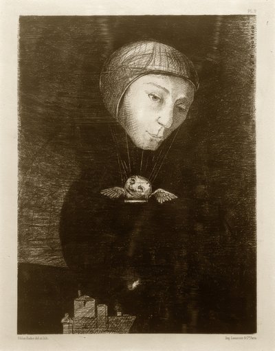üzgün yükseliş by Odilon Redon