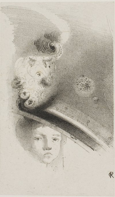 Adsız Deneme Litografisi by Odilon Redon