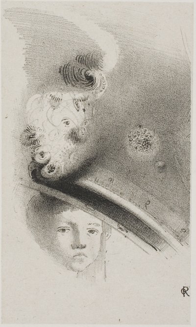Adsız Deneme Litografisi by Odilon Redon
