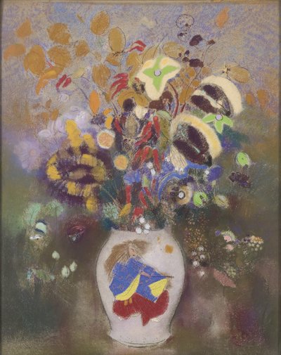 Japon savaşçı vazo, 1905-1908 by Odilon Redon