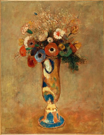 Çiçek Vazosu, 1912 by Odilon Redon