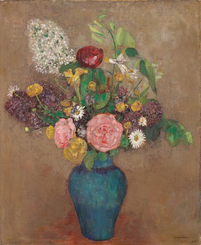 Çiçekli Vazo by Odilon Redon