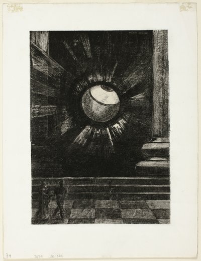 Vizyon, In Dreams'den sekizinci plaka by Odilon Redon