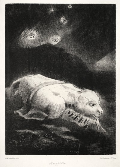Karanlık Maddenin Derinliklerinde Hayat Uyandığında by Odilon Redon