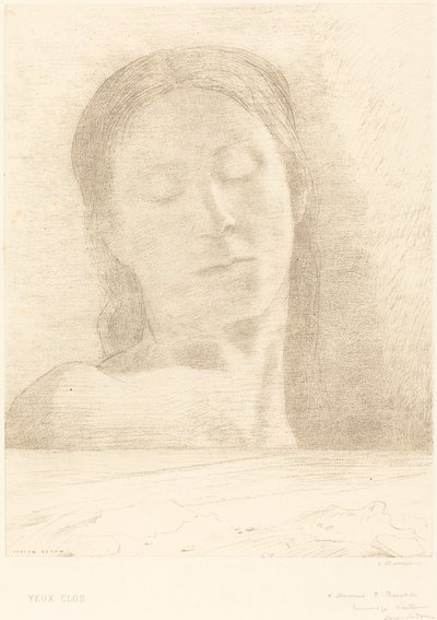 Yeux Clos (Kapalı Gözler) by Odilon Redon