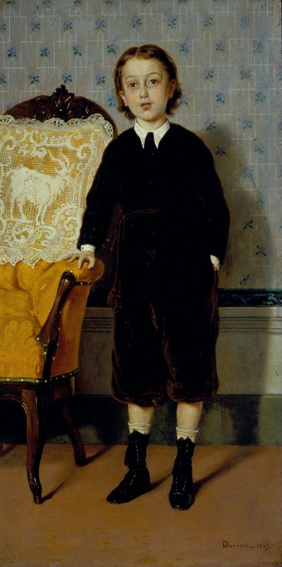 Bir çocuk portresi by Odoardo Borrani